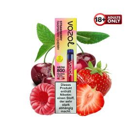 vozol 800 strawberry raspberry cherry 2%