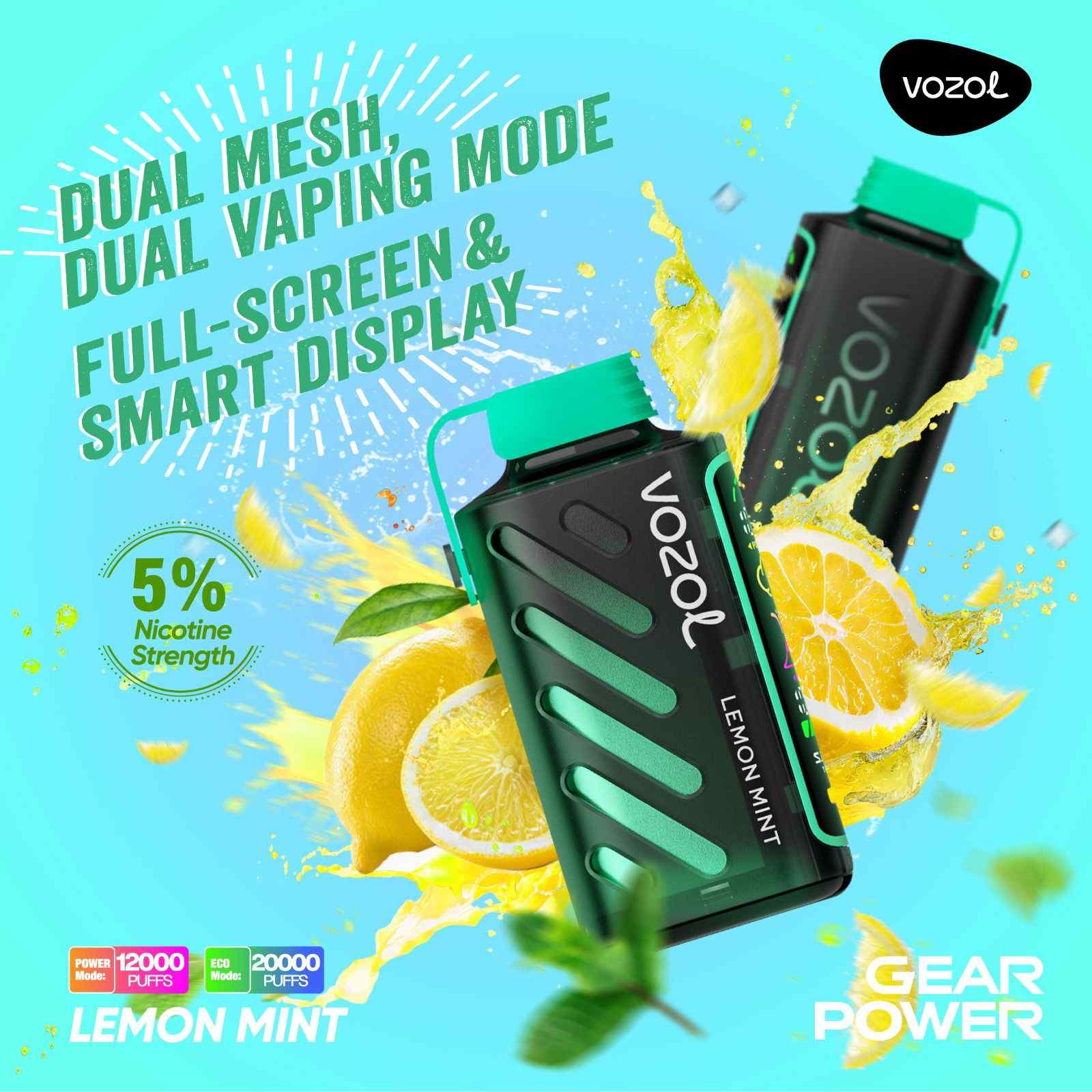 vozol 20k lemon mint power